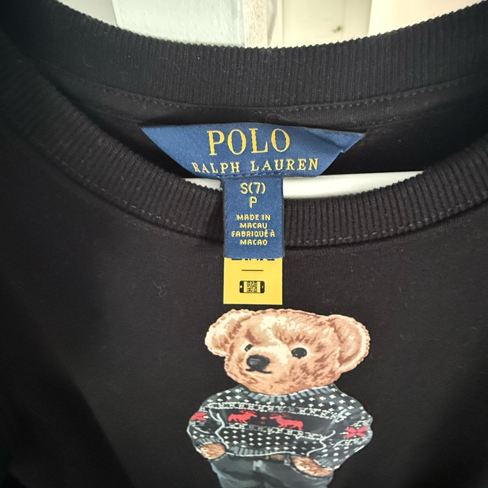 Ralph Lauren Black Sweater with Bear Design - Picture 3 of 4